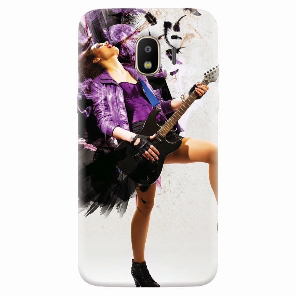 Husa silicon pentru Samsung Galaxy J4 2018, Rock Music Girl