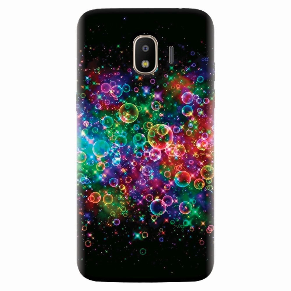 Husa silicon pentru Samsung Galaxy J4 2018, Rainbow Colored Soap Bubbles