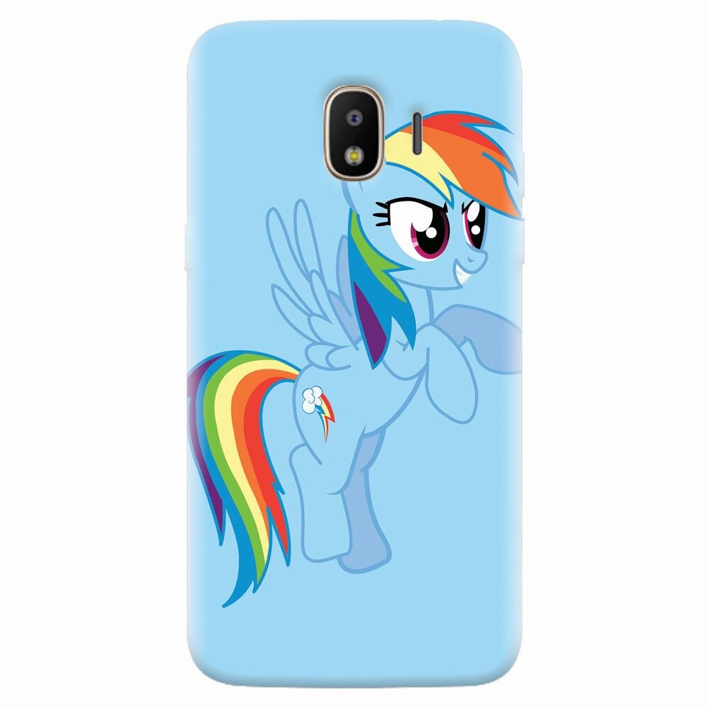 Husa silicon pentru Samsung Galaxy J4 2018, Rainbow Dash