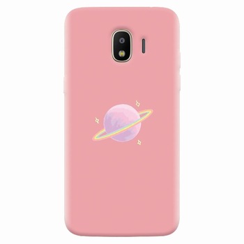 Husa silicon pentru Samsung Galaxy J2 2018, Saturn On Pink Husa silicon pentru Samsung Galaxy J2 2018, Saturn On Pink