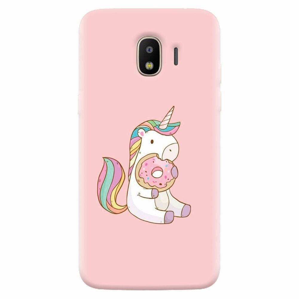 Husa silicon pentru Samsung Galaxy J2 pro 2018, Unicorn Donuts