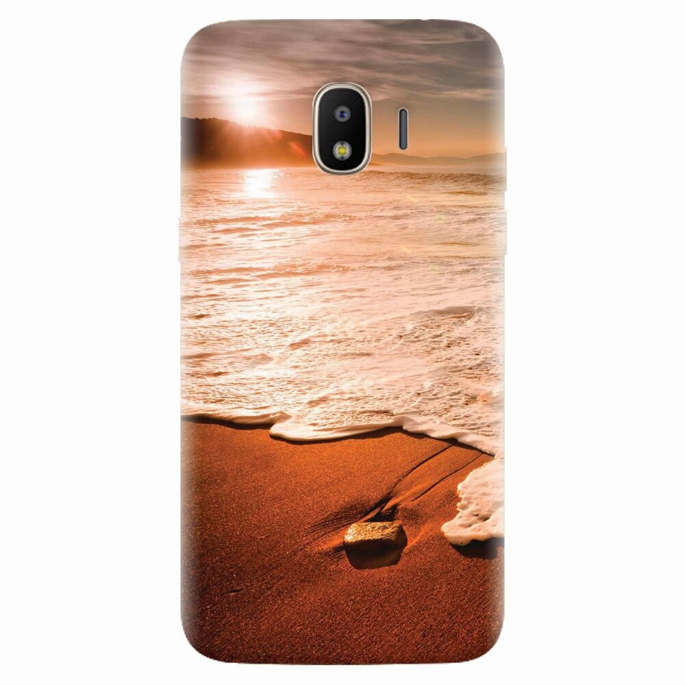 Husa silicon pentru Samsung Galaxy J2 pro 2018, Sunset Foamy Beach Wave