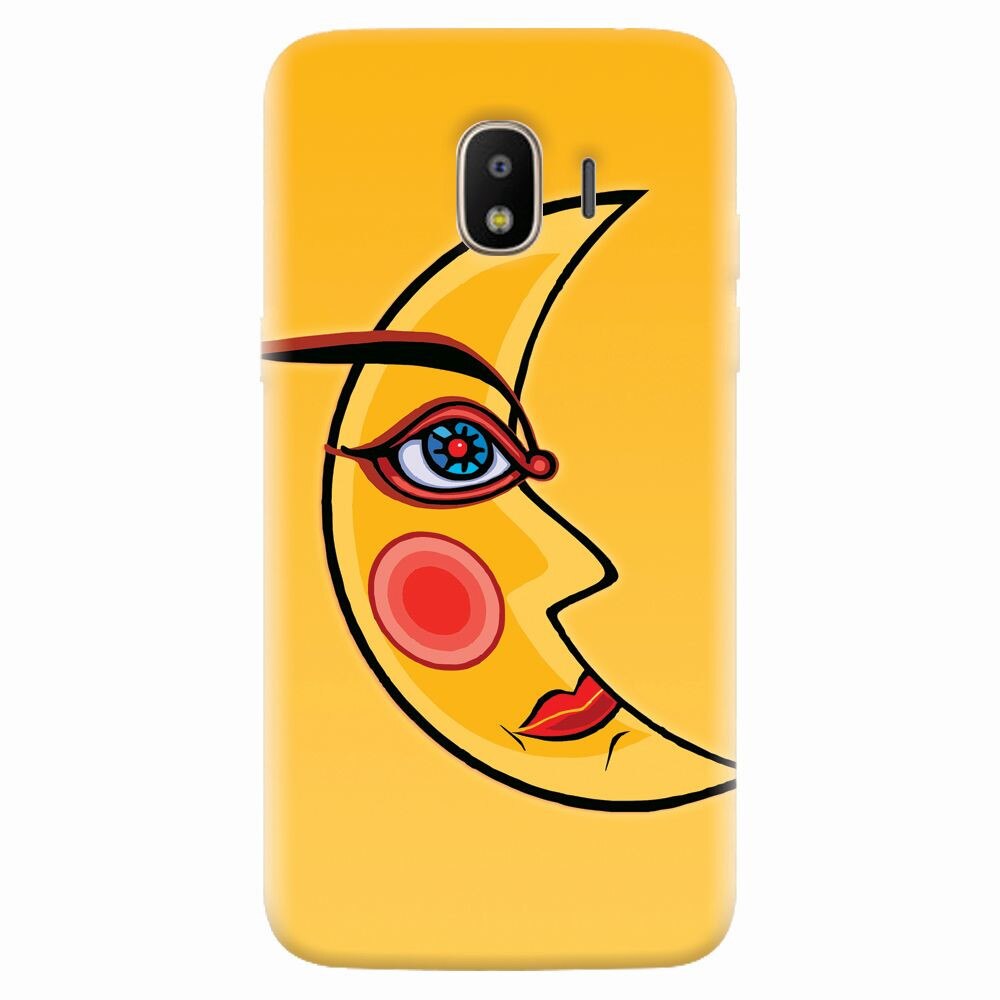 Husa silicon pentru Samsung Galaxy J2 pro 2018, Yellow Moon