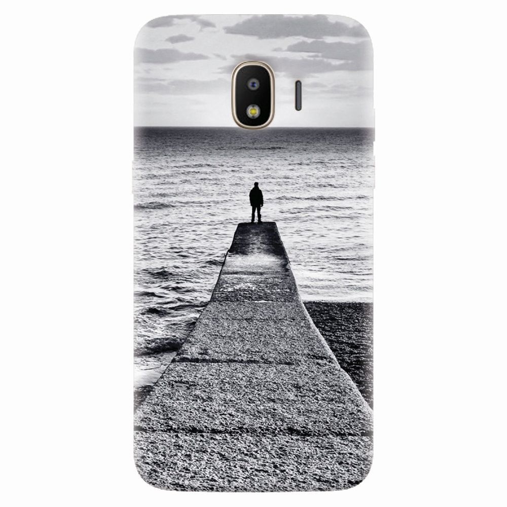Husa silicon pentru Samsung Galaxy J2 pro 2018, Abstract Dock Man Grey