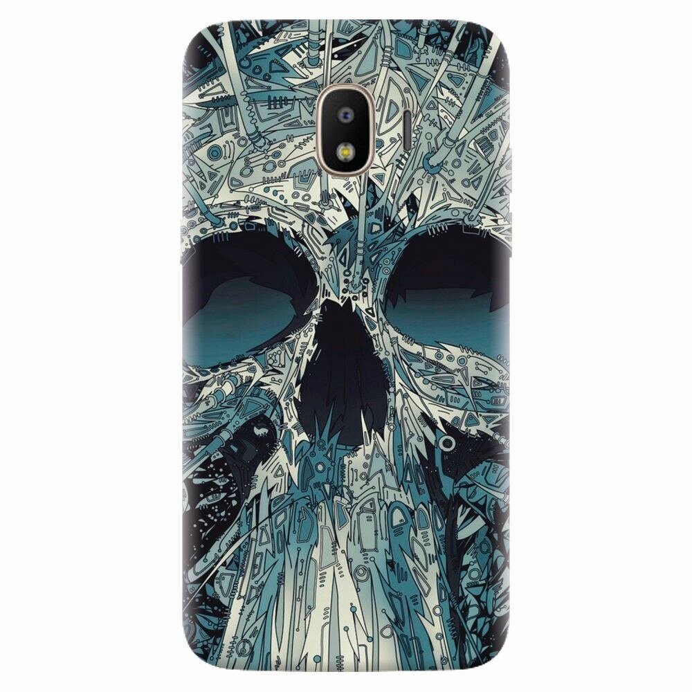 Husa silicon pentru Samsung Galaxy J2 pro 2018, Abstract Skull Artwork Illustration