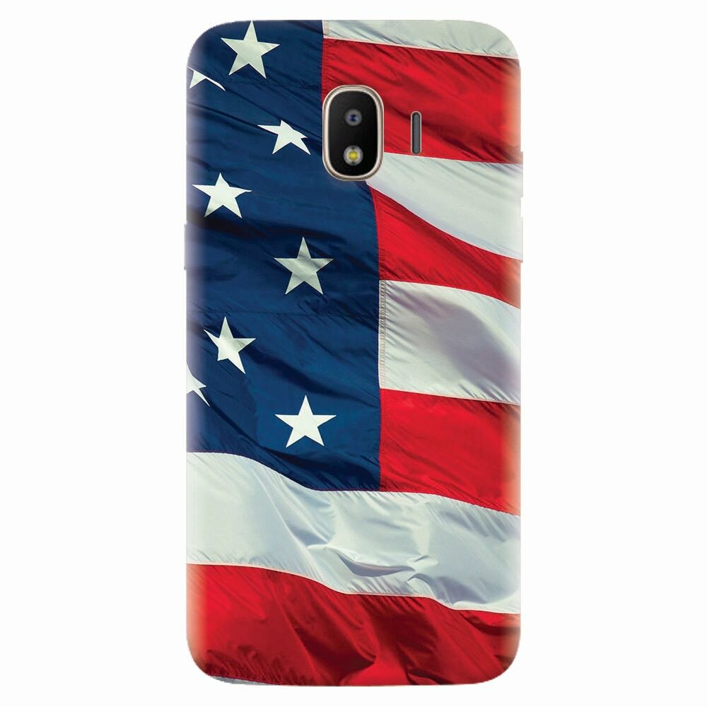 Husa silicon pentru Samsung Galaxy J4 2018, American Flag Illustration