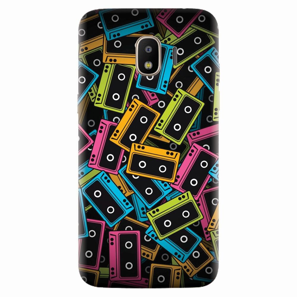 Husa silicon pentru Samsung Galaxy J4 2018, Audio Cassette Color Vector