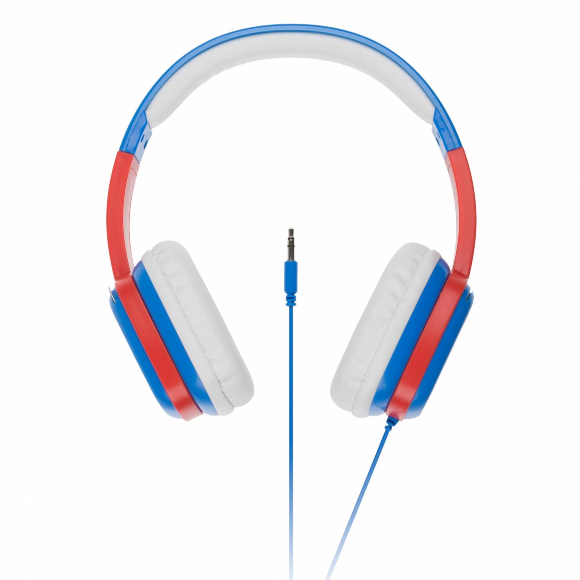 Casti audio cu banda KitSound Mini Movers, Albastru