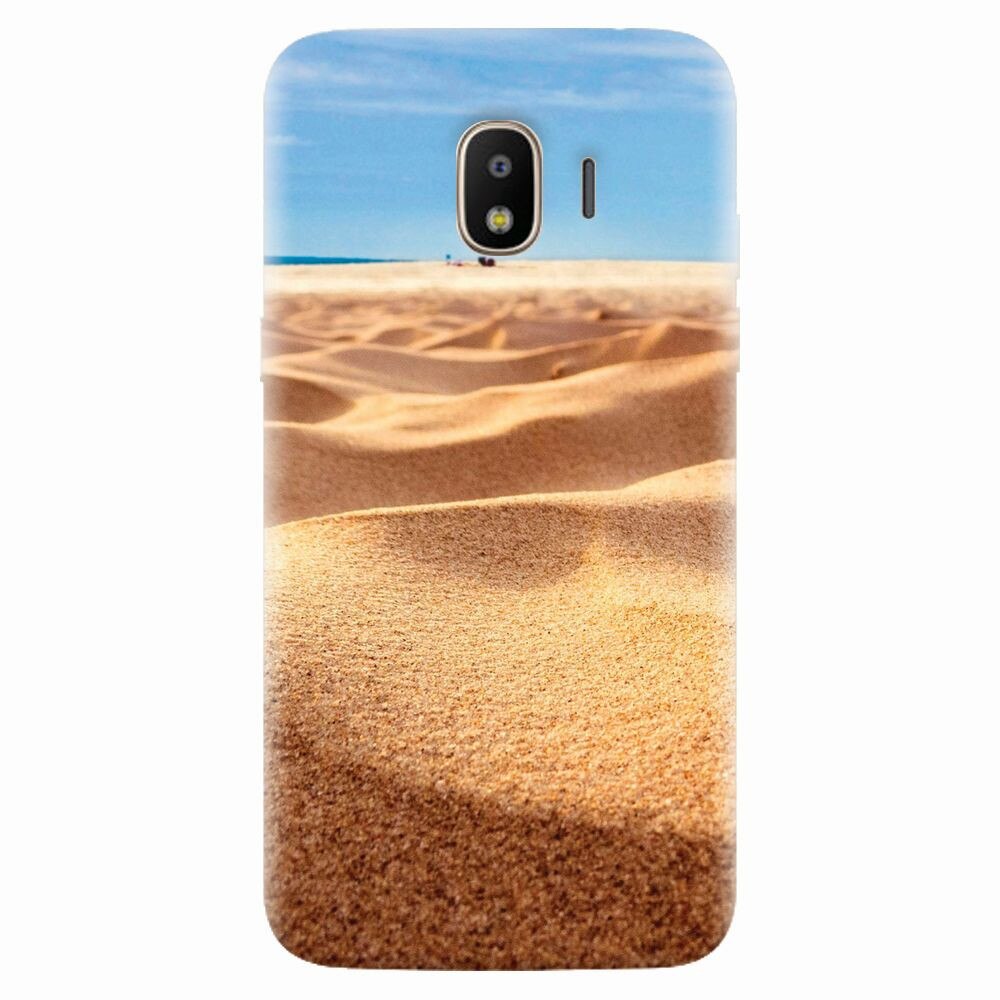Husa silicon pentru Samsung Galaxy J4 2018, Beach Sand Closeup Holiday