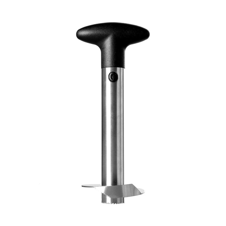 Прибор за рязане на ананас, 24 х 8,3 х 3 см, черен/сребрист