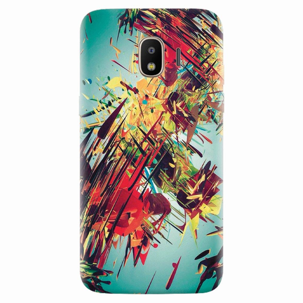 Husa silicon pentru Samsung Galaxy J4 2018, Complex Abstract Colorful 3D Drawing