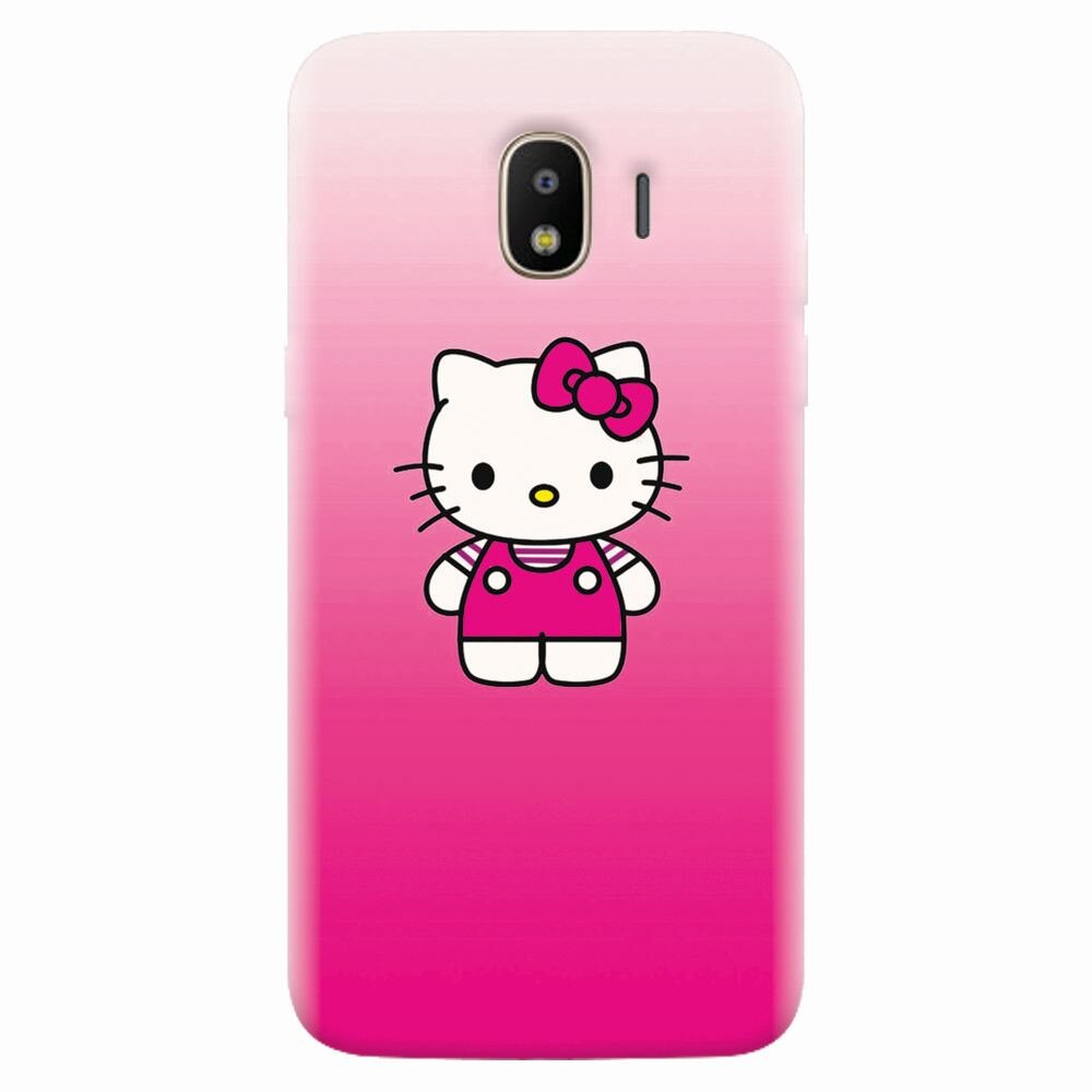 Husa silicon pentru Samsung Galaxy J4 2018, Cute Pink Catty