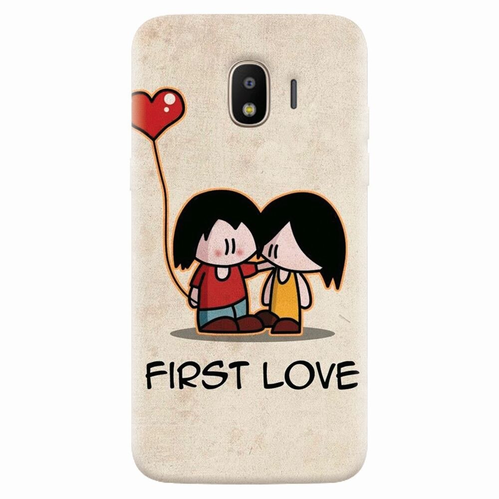 Husa silicon pentru Samsung Galaxy J4 2018, First Love Great Lock Screen