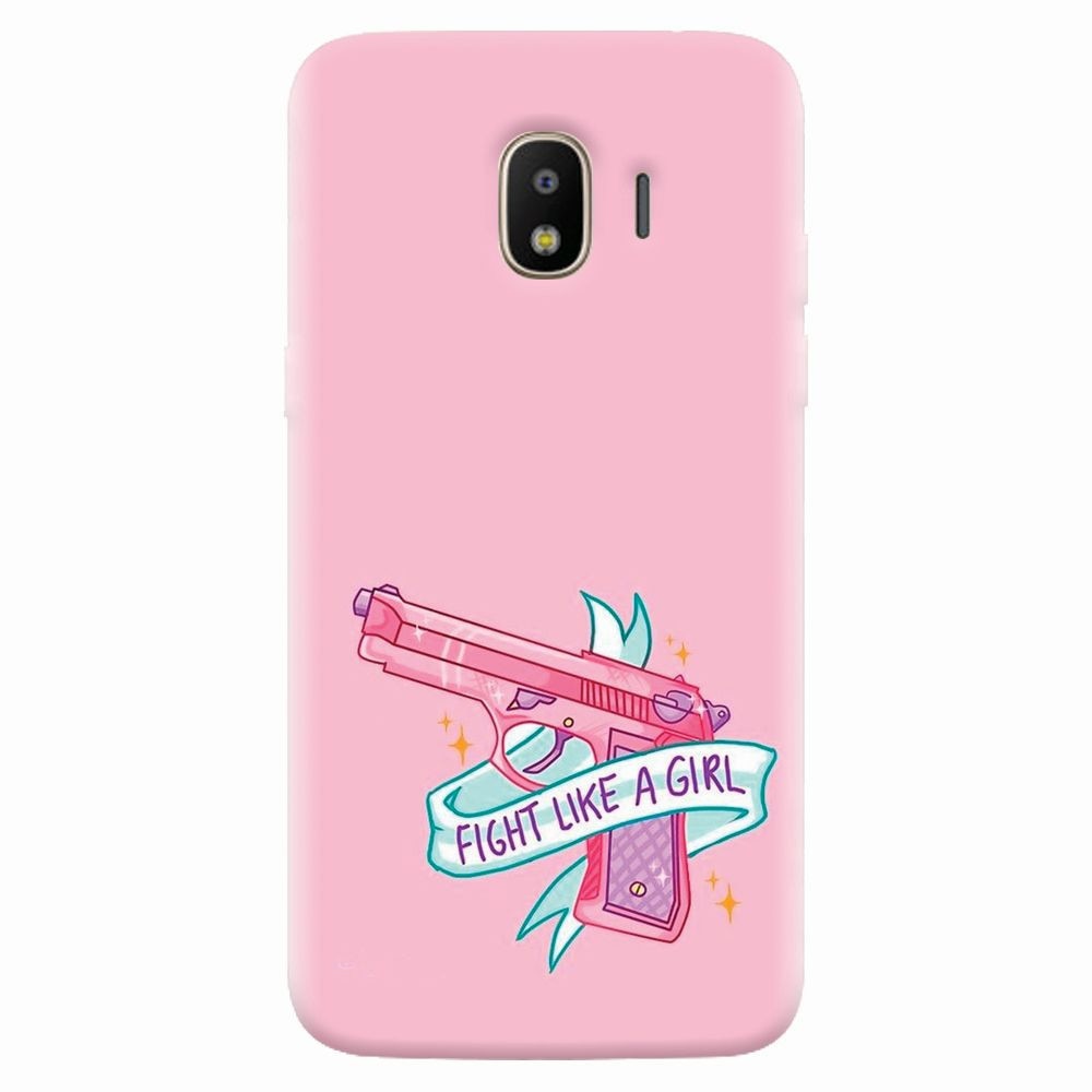 Husa silicon pentru Samsung Galaxy J2 pro 2018, Fight Like A Girl