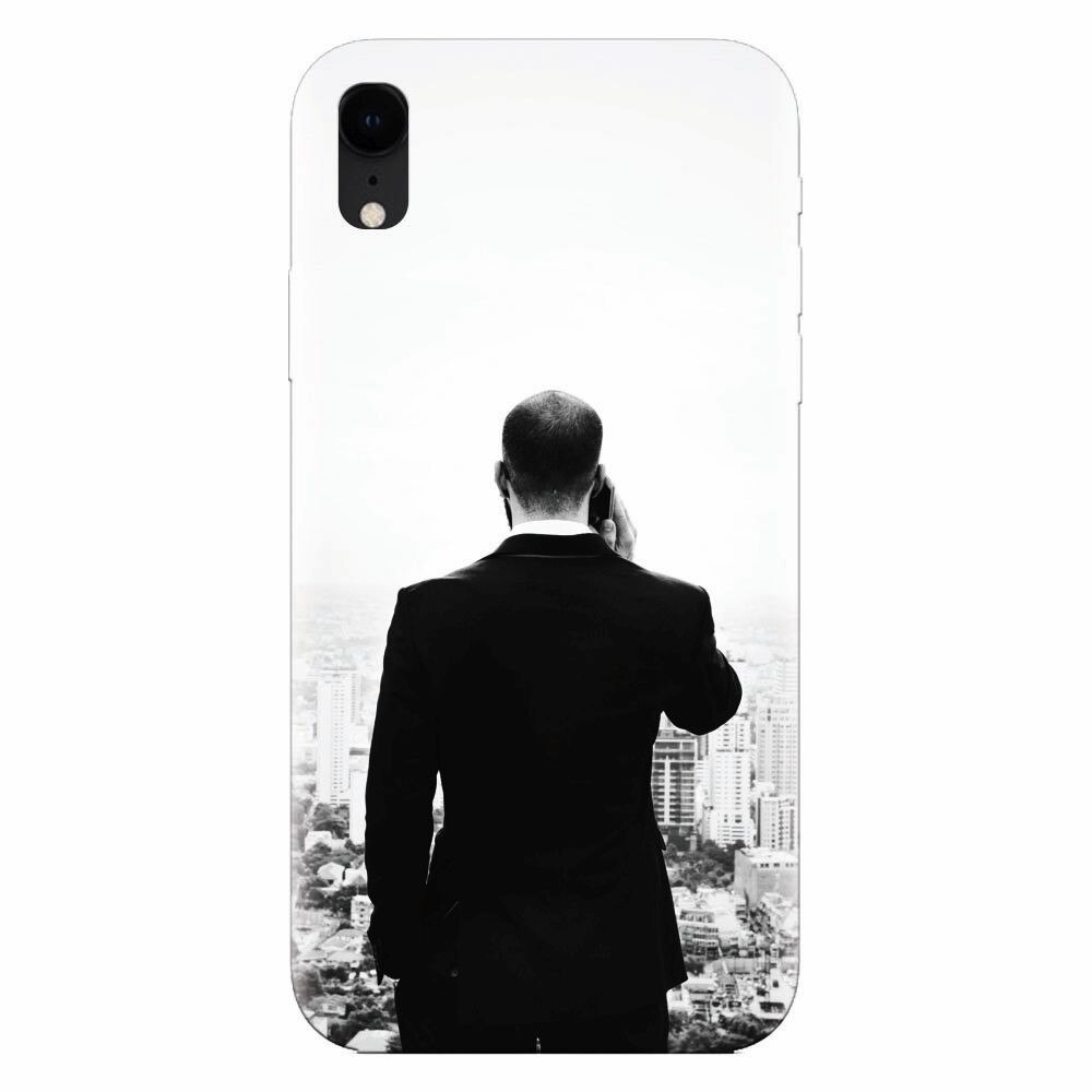 Husa silicon pentru Apple Iphone XR, Man In Suit