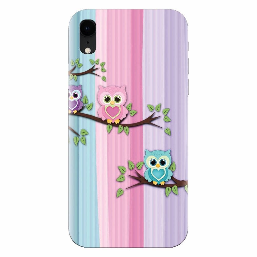 Husa silicon pentru Apple Iphone XR, Cute Owl