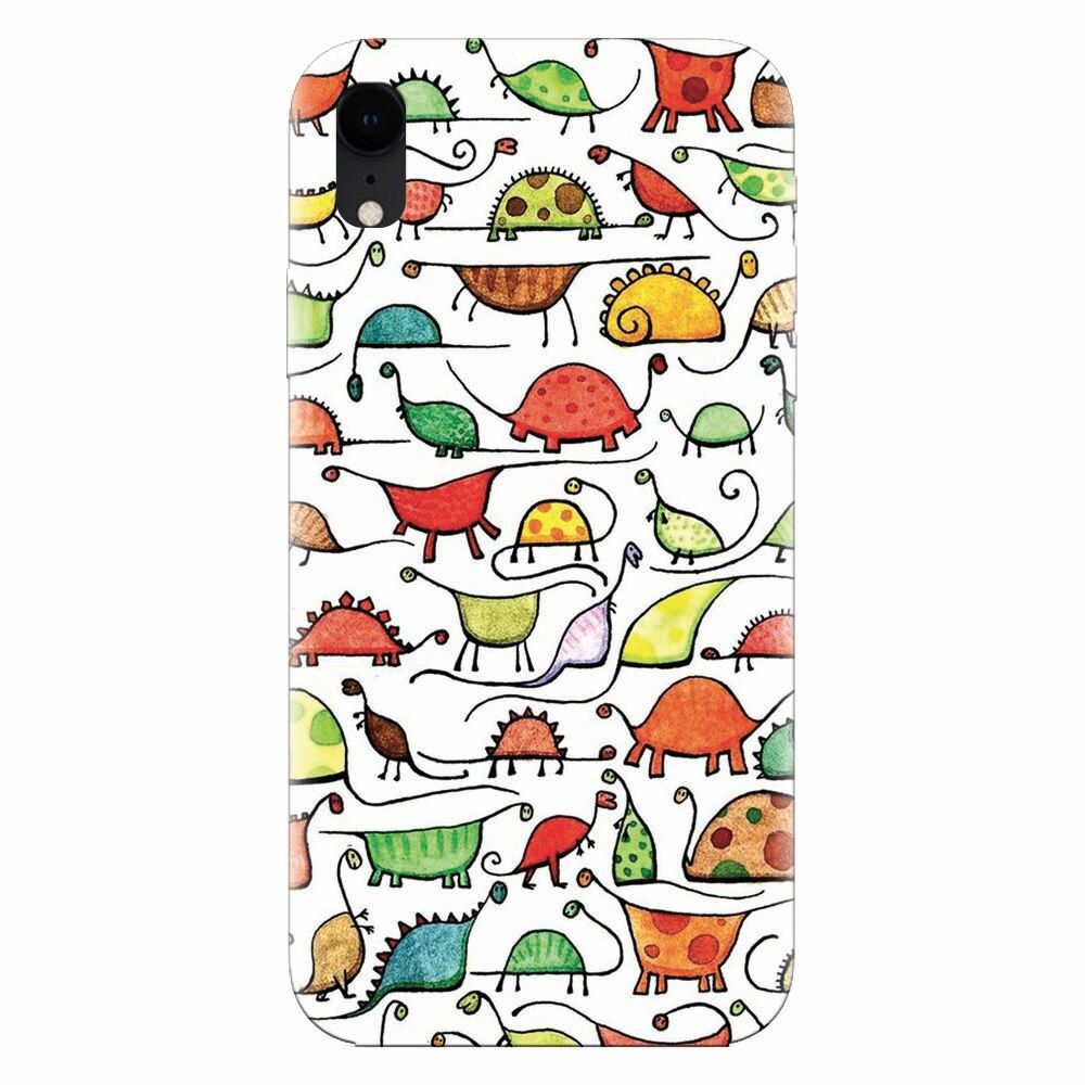 Husa silicon pentru Apple Iphone XR, Dino