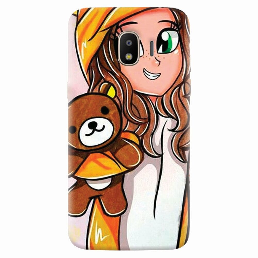 Husa silicon pentru Samsung Galaxy J2 pro 2018, Girl With Little Bear