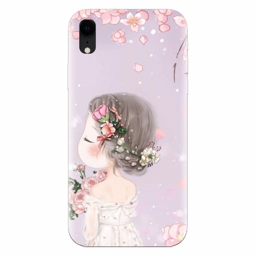 Husa silicon pentru Apple Iphone XR, Girl 001
