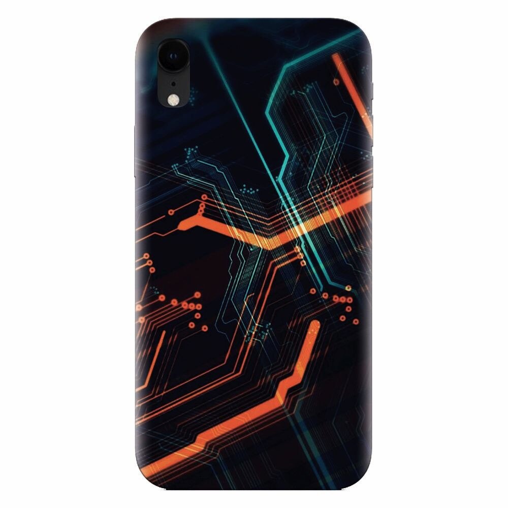 Husa silicon pentru Apple Iphone XR, Circuits