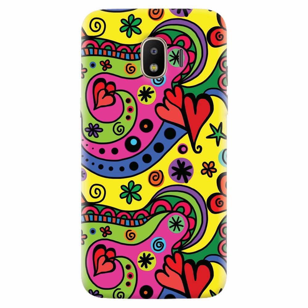 Husa silicon pentru Samsung Galaxy J4 2018, Heart Color