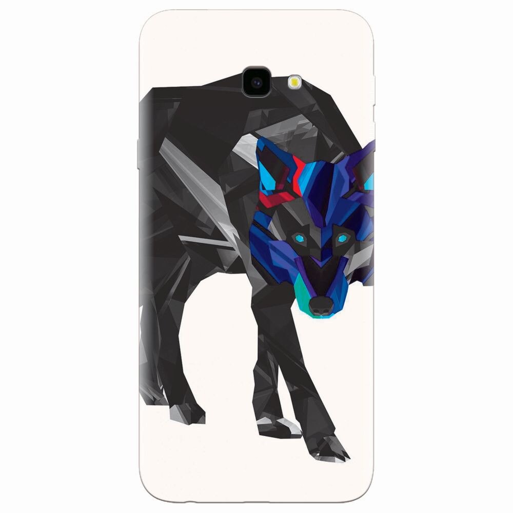 Husa silicon pentru Samsung Galaxy J4 Plus, Abstract Wolf