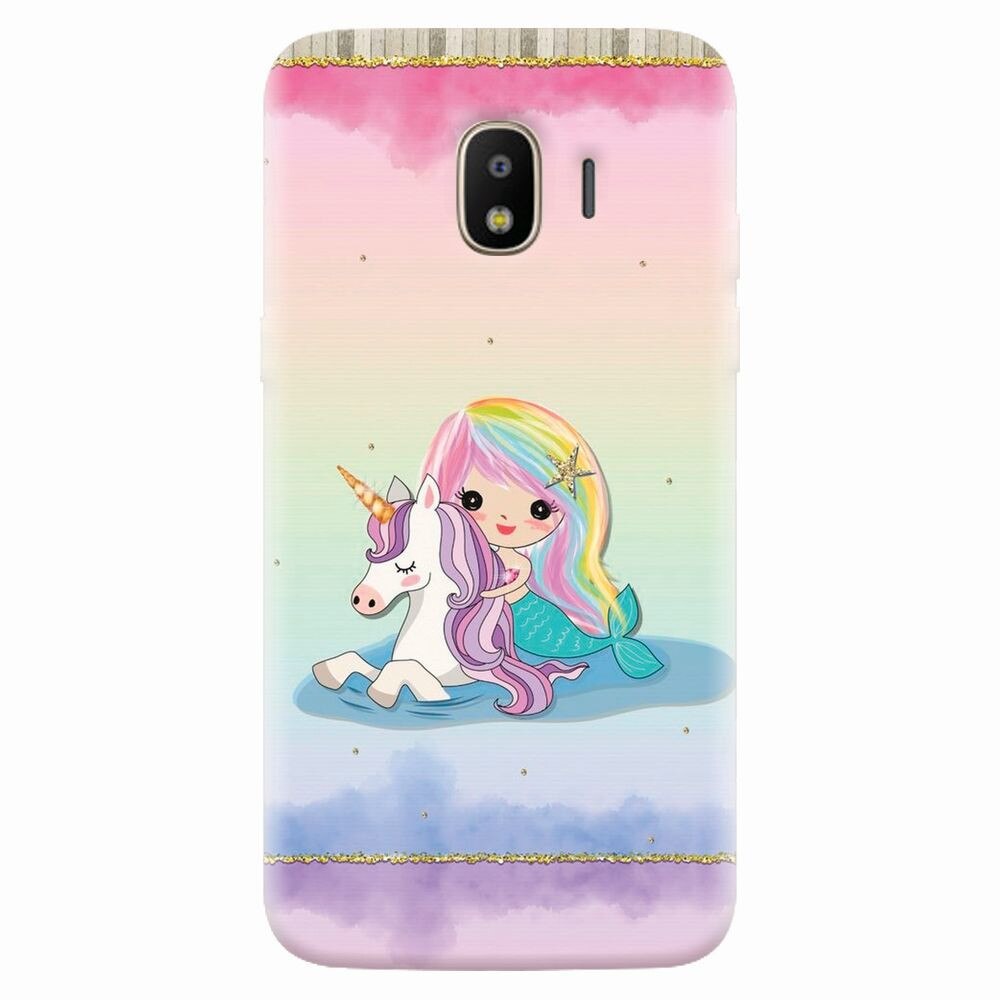 Husa silicon pentru Samsung Galaxy J2 pro 2018, Mermaid Unicorn Play