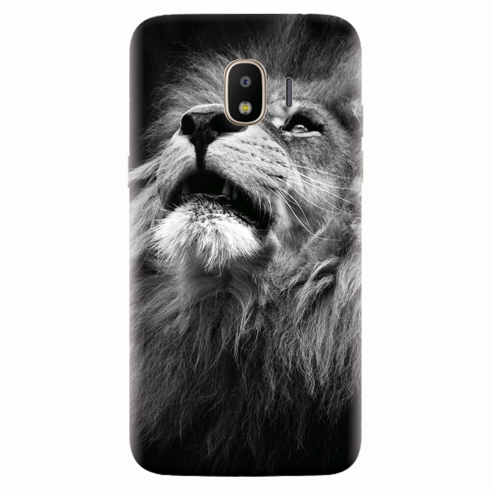 Husa silicon pentru Samsung Galaxy J4 2018, Majestic Lion Portrait
