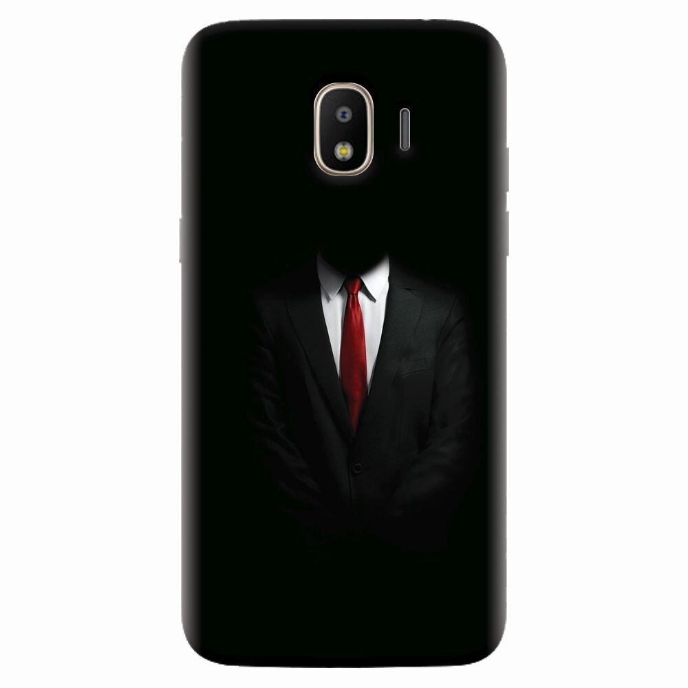 Husa silicon pentru Samsung Galaxy J4 2018, Mystery Man In Suit
