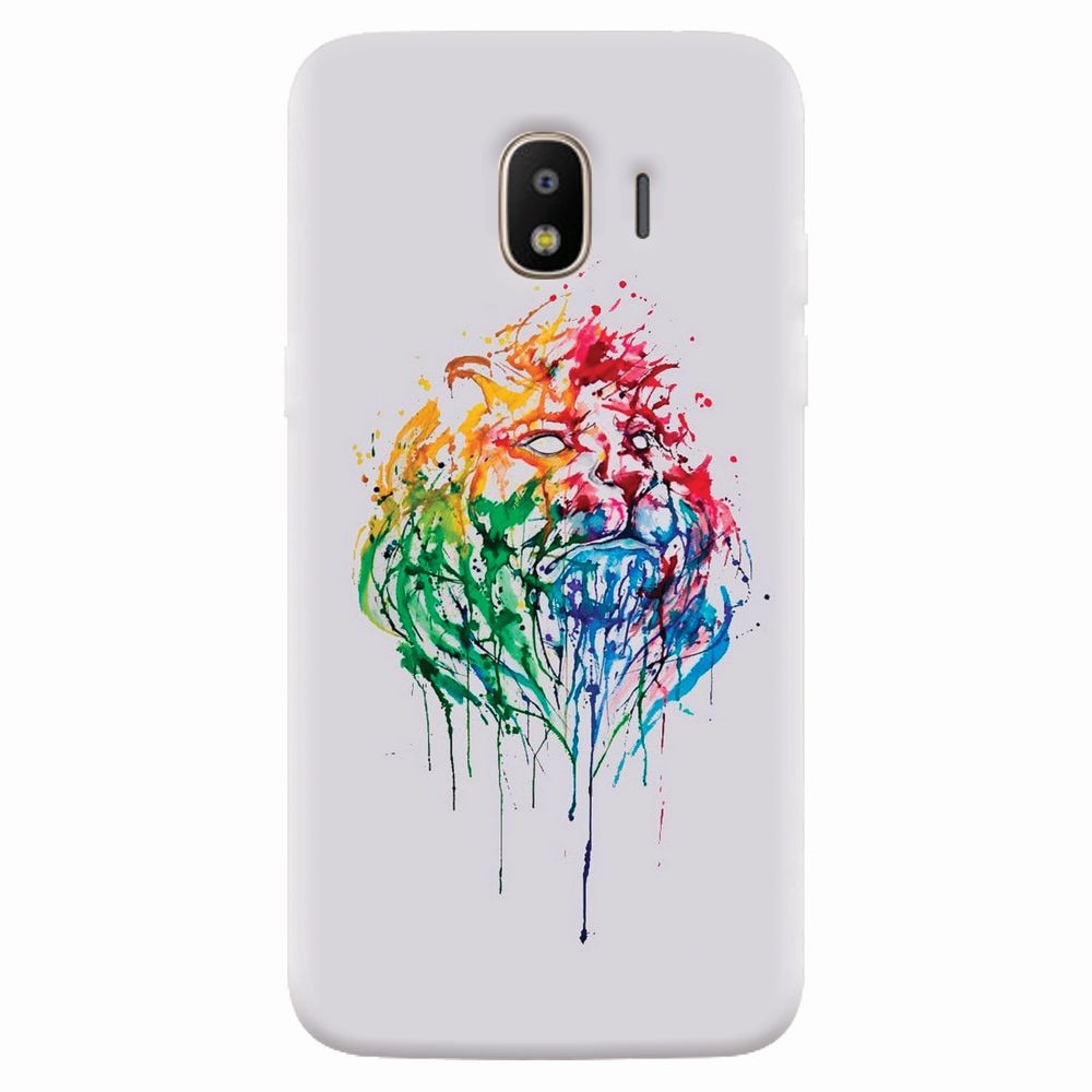 Husa silicon pentru Samsung Galaxy J2 pro 2018, Paint Illustration Lion Head