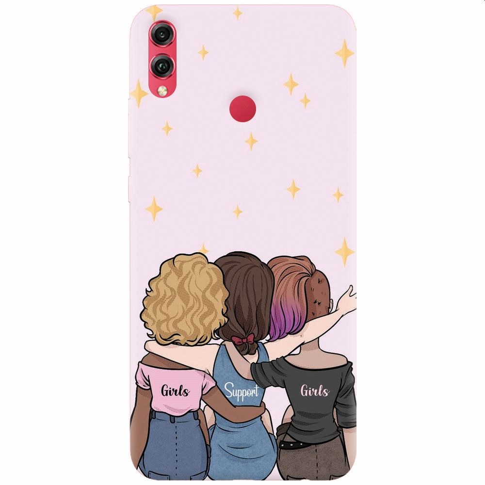 Husa silicon pentru Honor View 10 Lite, Girls Support Girls
