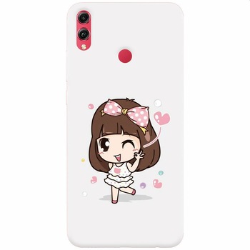 Husa silicon pentru Honor 10 Lite, Happy Girl Husa silicon pentru Honor 10 Lite, Happy Girl