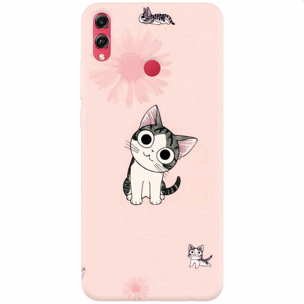 Husa silicon pentru Honor View 10 Lite, Cute Cat 101