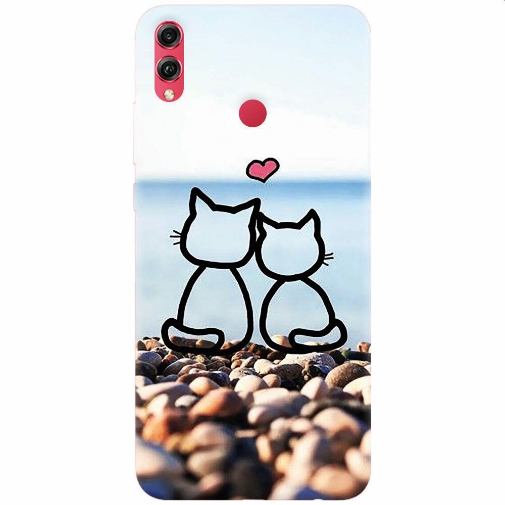 Husa silicon pentru Honor 10 Lite, In Love Cats