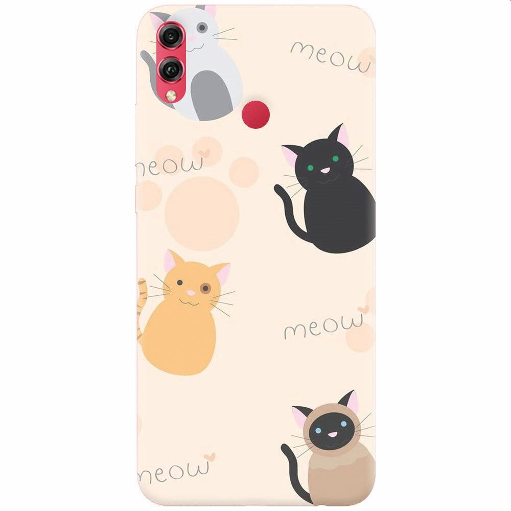 Husa silicon pentru Honor 8X, Meow