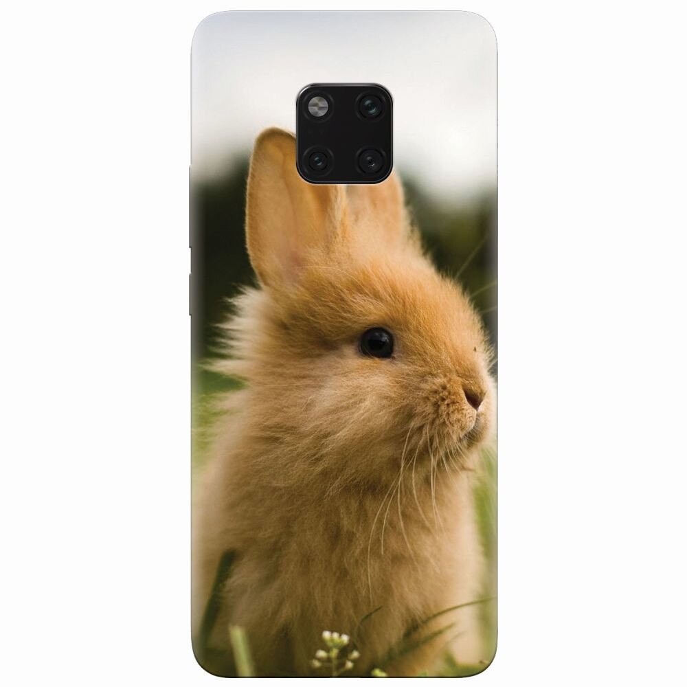 Husa silicon pentru Huawei Mate 20 Pro, Cute Rabbit In Grass