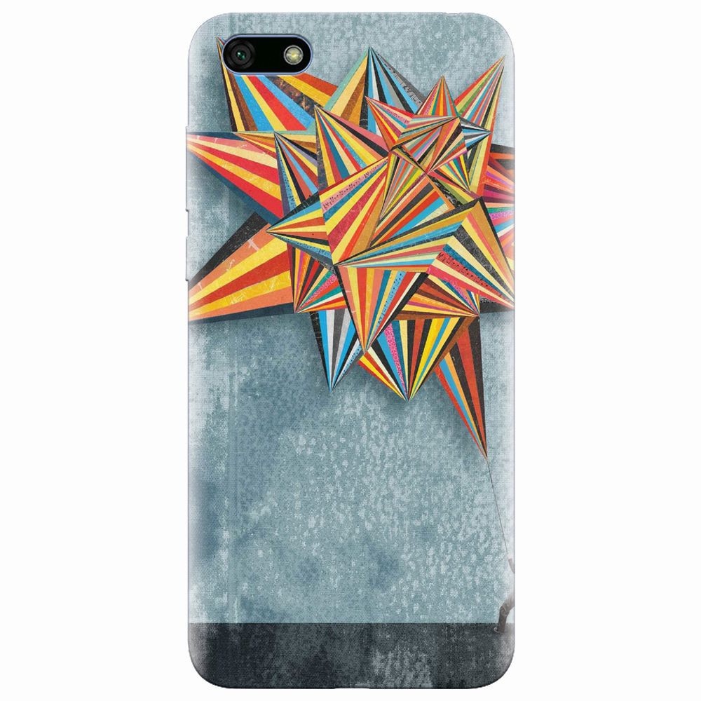 Husa silicon pentru Huawei Y5 2018, Abstract Colorful Balloon Triangles