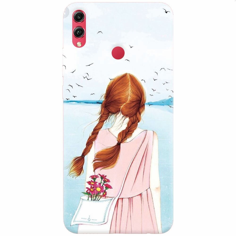 Husa silicon pentru Honor View 10 Lite, Girl And Birds