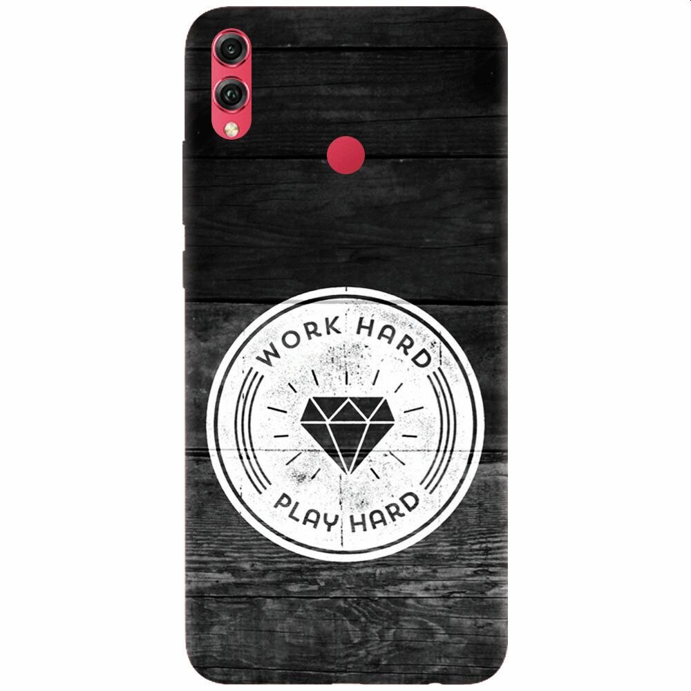 Husa silicon pentru Honor 8X, Work Hard Play Hard