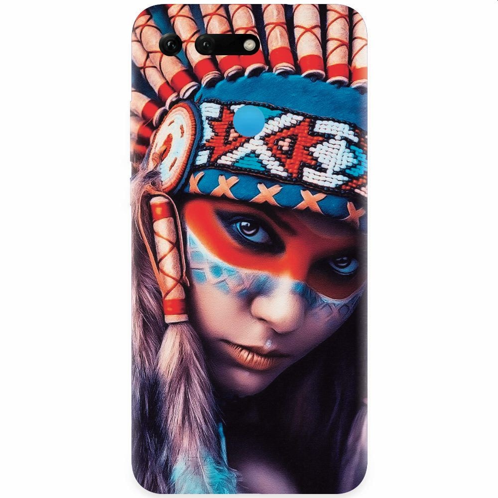 Husa silicon pentru Honor View 20, Attractive Girl Model