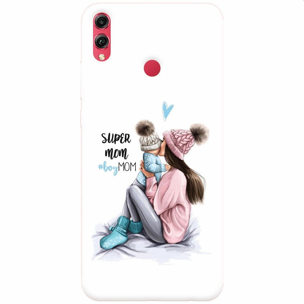 Husa silicon pentru Honor Note 10, Super Mom With Boy