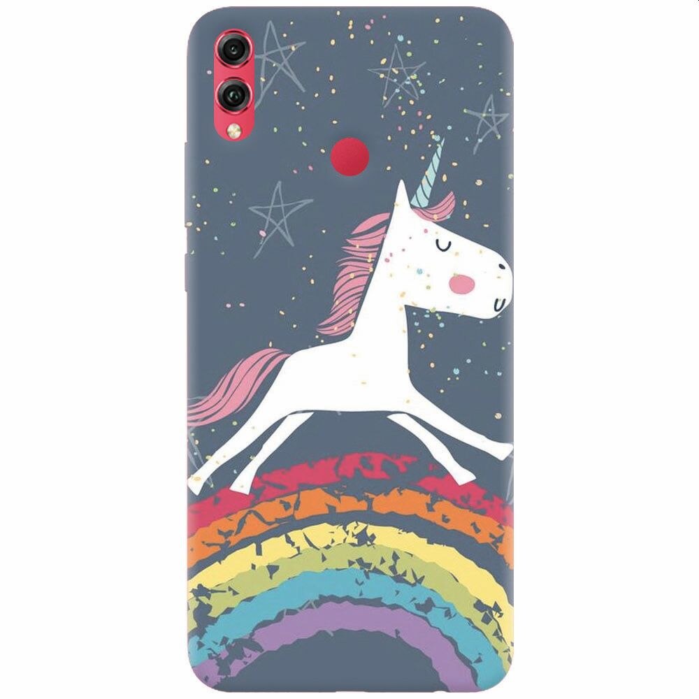 Husa silicon pentru Honor View 10 Lite, Unicorn Rainbow