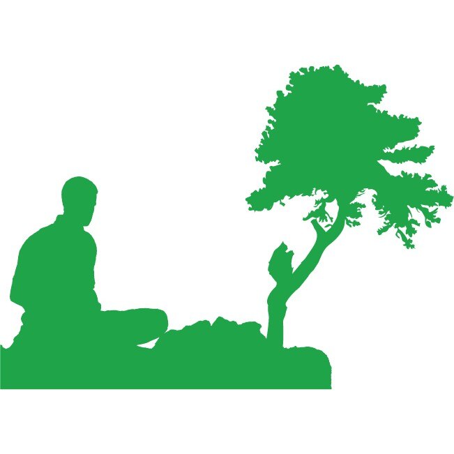 Gaseste-ti gandurile - Sticker Decorativ - Verde - 155 x 110 cm