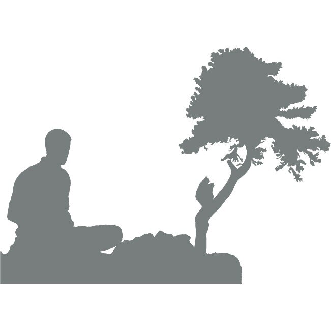 Gaseste-ti gandurile - Sticker Decorativ - Gri Metal - 117 x 83 cm