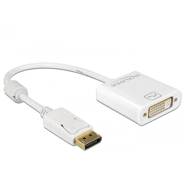 Adaptor Displayport la DVI T-M 1.2 4K Pasiv Alb, Delock 62602