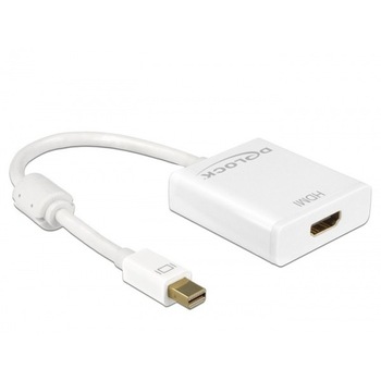 Adaptor mini Displayport la HDMI T-M 1.2 4K Activ Alb, Delock 62612 Adaptor mini Displayport la HDMI T-M 1.2 4K Activ Alb, Delock 62612