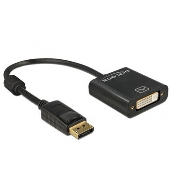Adaptor Displayport la DVI T-M 1.2 4K Pasiv Negru, Delock 62601 Adaptor Displayport la DVI T-M 1.2 4K Pasiv Negru, Delock 62601