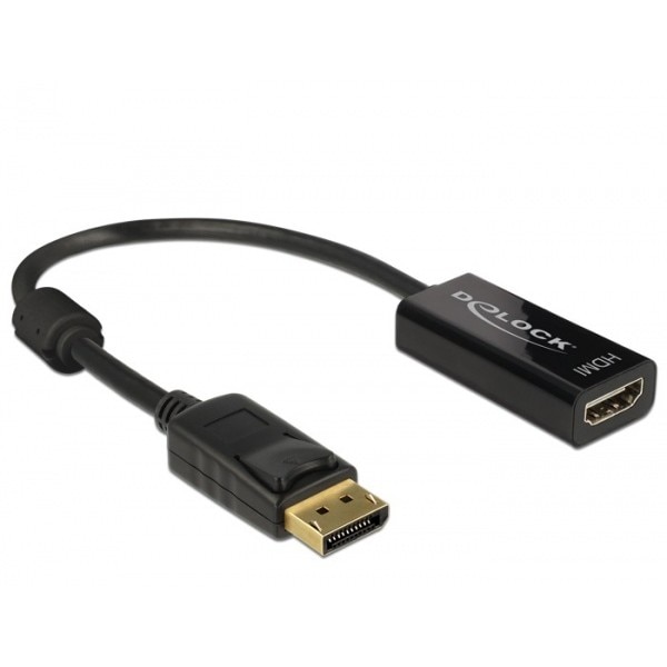 Adapter Displayport 1.2 (M)->HDMI(F) 4K Pasywny Czarny (62609)