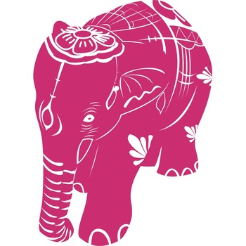 Elefant din India - Sticker Decorativ - Magenta - 83 x 113 cm Elefant din India - Sticker Decorativ - Magenta - 83 x 113 cm