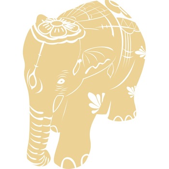 Elefant din India - Sticker Decorativ - Bej - 83 x 113 cm Elefant din India - Sticker Decorativ - Bej - 83 x 113 cm